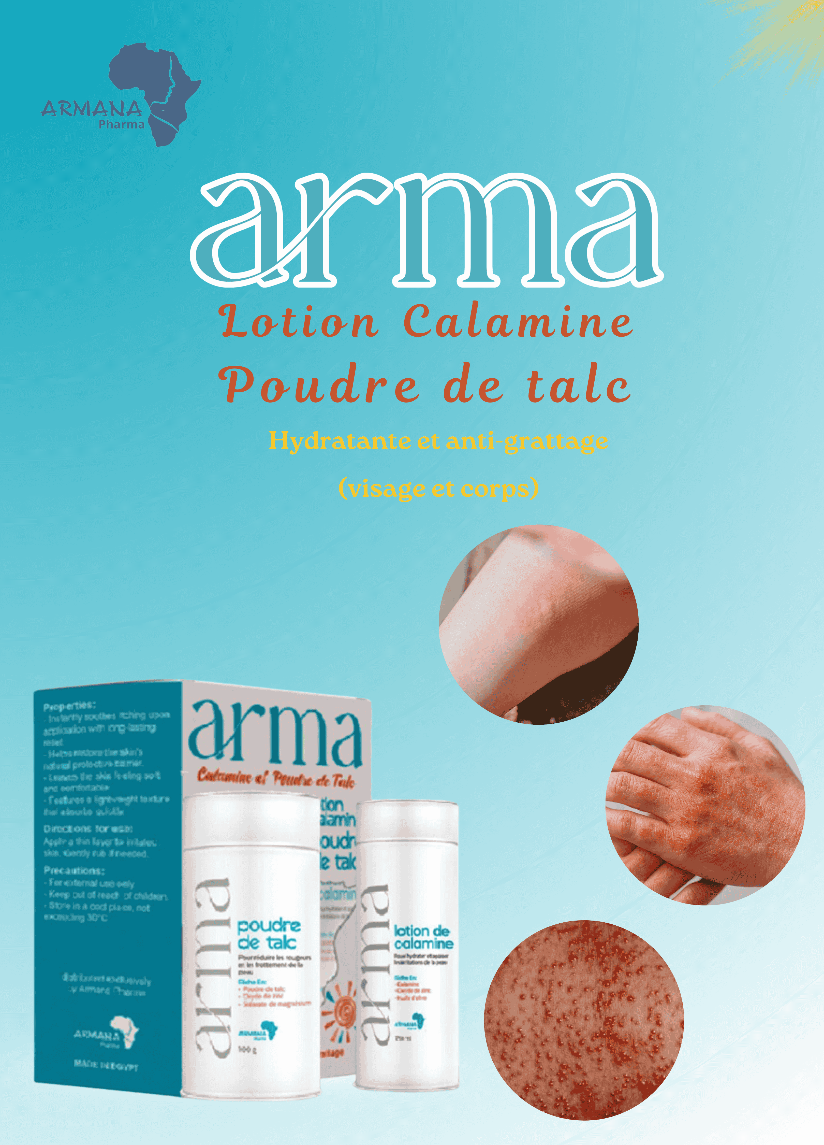 Arma Calamine Lotion & Talcum Powder